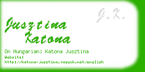 jusztina katona business card